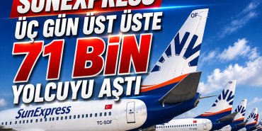 SunExpress Üç Gün Üst Üste 71 Bin Yolcuyu Aştı