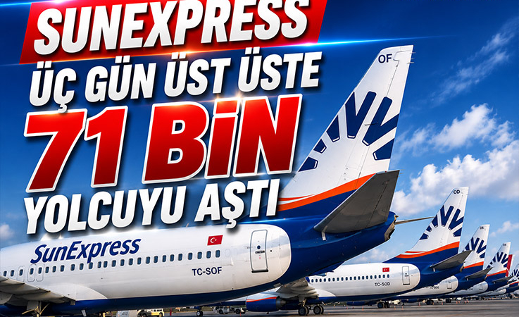 SunExpress Üç Gün Üst Üste 71 Bin Yolcuyu Aştı