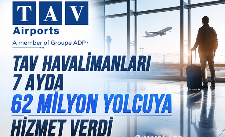 TAV Havalimanları 7 Ayda 62 Milyon Yolcuya Hizmet Verdi
