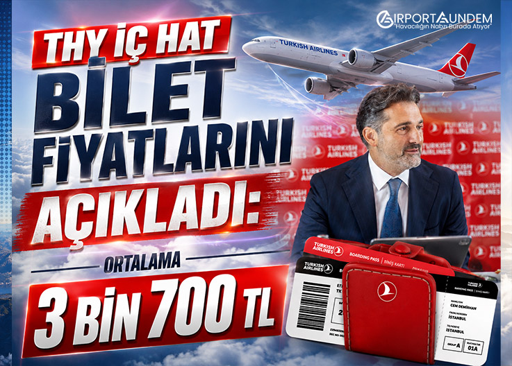 THY İç Hat Bilet Fiyatlarını Açıkladı: Ortalama 3 Bin 700 TL