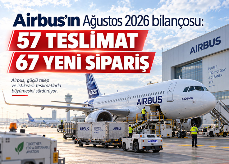 Airbus Ağustos 2026’da 57 uçak teslim etti