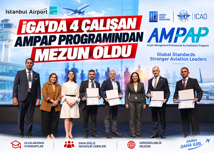 İGA’da 4 Çalışan AMPAP Programından Mezun Oldu