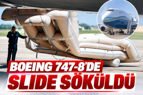 Katar’ın hediye ettiği 747-8 yine gündemde: Slide yanlışlıkla açıldı