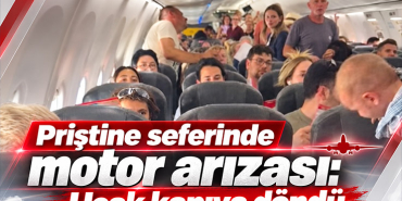 Pegasus uçağında motor arızası: Sefer için uçak değişti