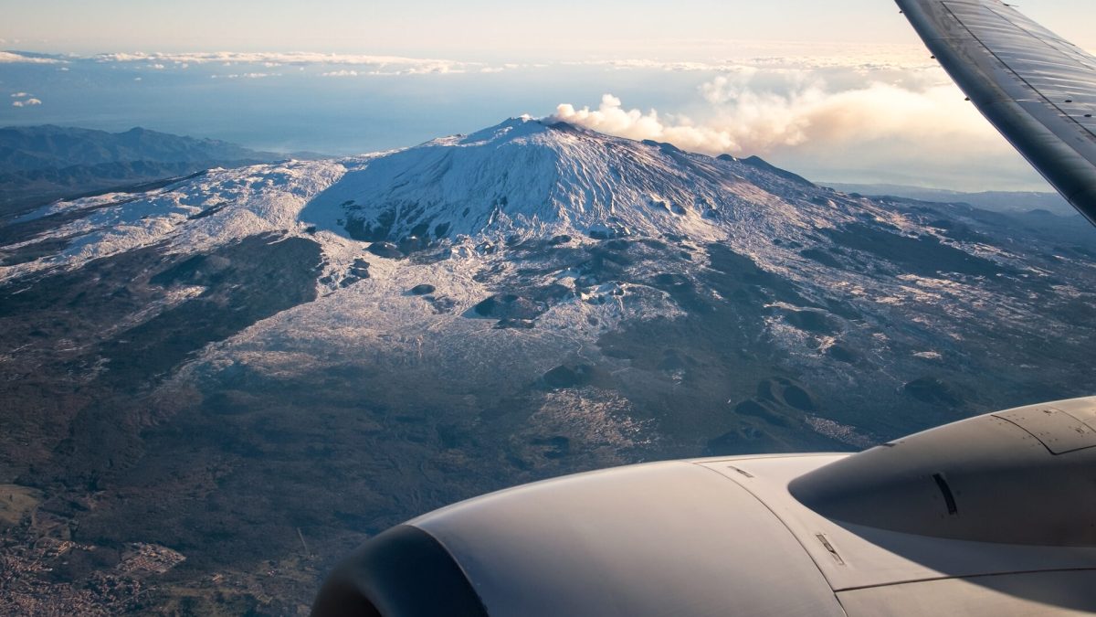 Ash,Plume,Coming,From,Volcano,Mount,Etna,During,The,Eruption