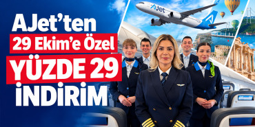 AJet'ten 29 Ekim'e Özel Yüzde 29 İndirim
