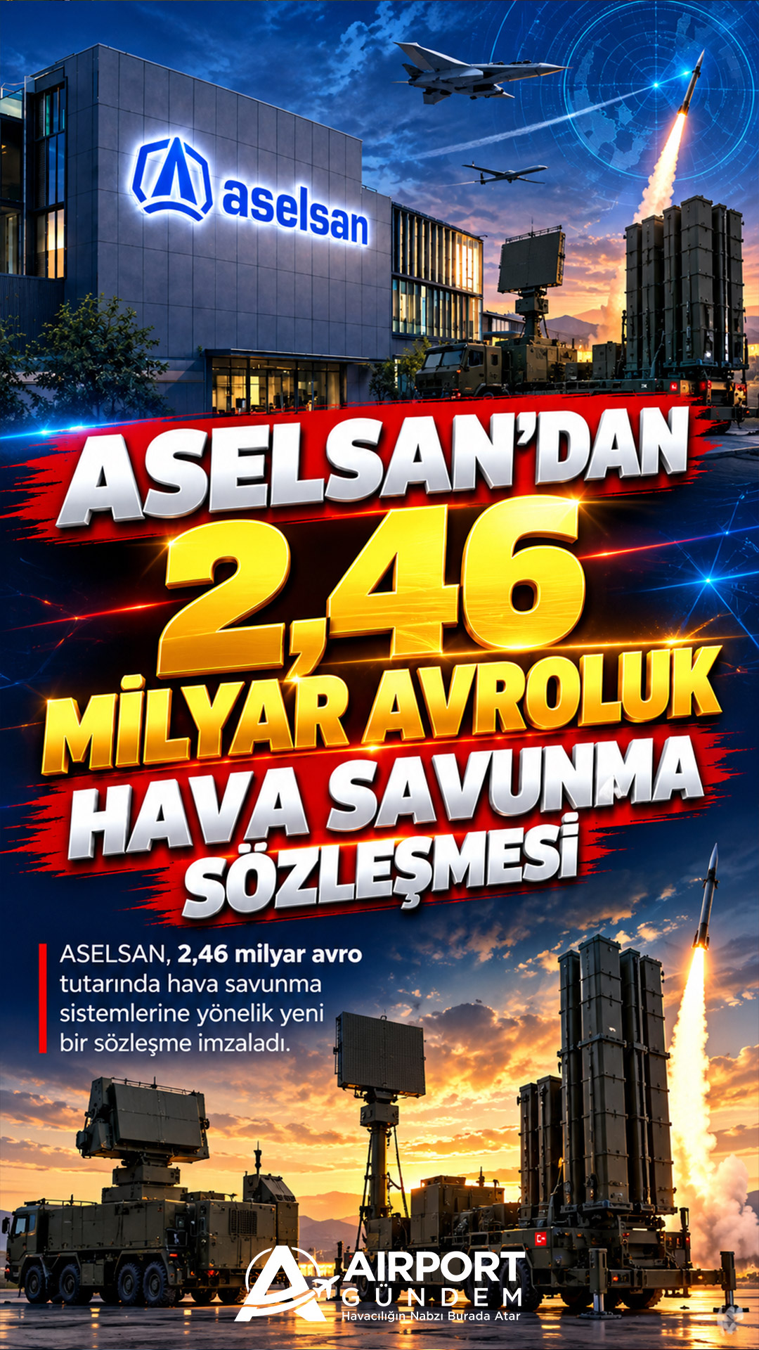 ASELSAN’dan 2,46 Milyar Avroluk Hava Savunma Sözleşmesi