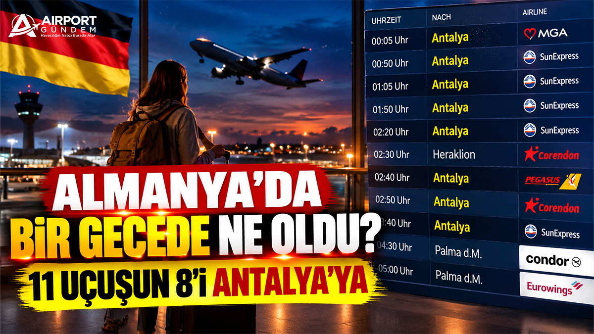 Almanya'da Bir Gecede Ne Oldu? 11 Uçuşun 8'i Antalya'ya