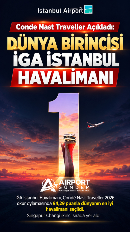 Conde Nast Traveller Açıkladı: Dünya Birincisi İGA İstanbul Havalimanı