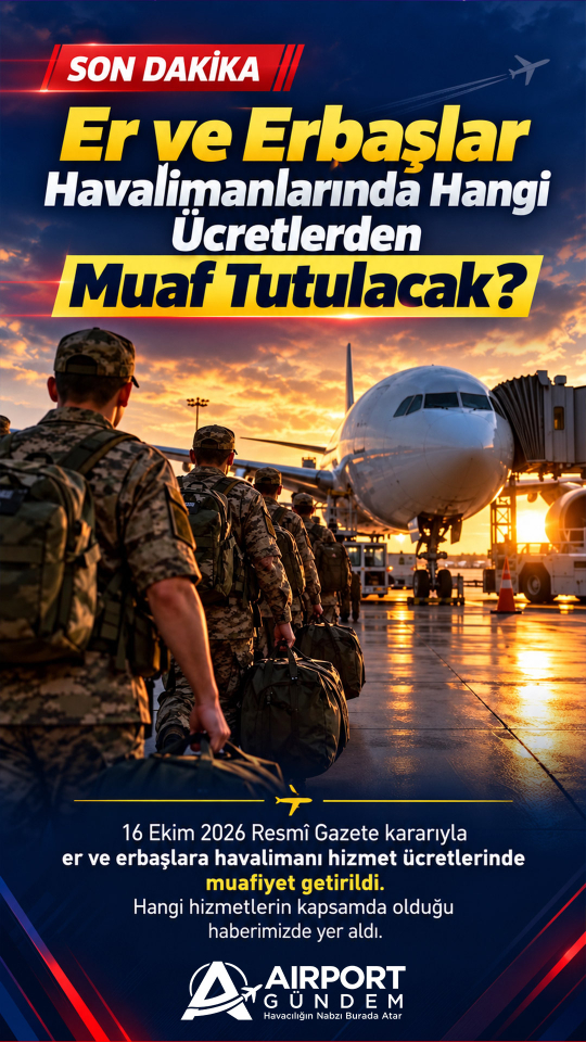 Er ve Erbaşlar Havalimanlarında Hangi Ücretlerden Muaf Tutulacak?