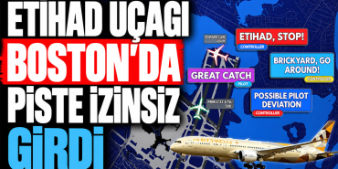 Etihad Uçağı Boston’da Piste İzinsiz Girdi