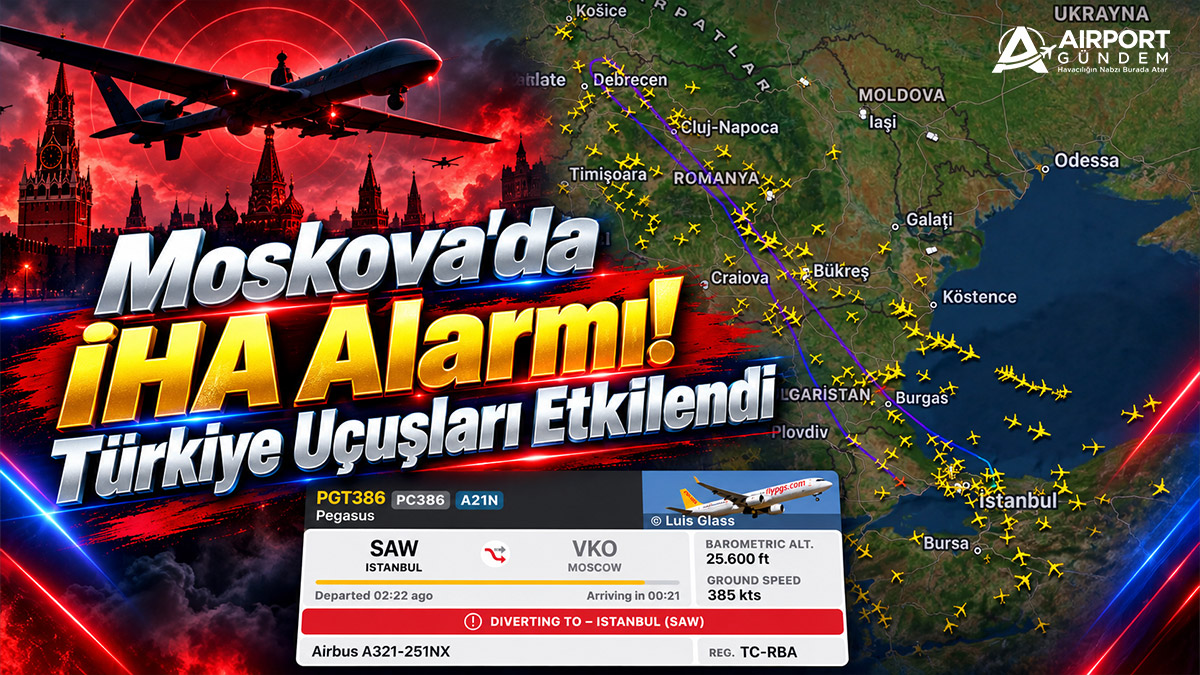 Moskova'da İHA Alarmı! Türkiye Uçuşları Etkilendi