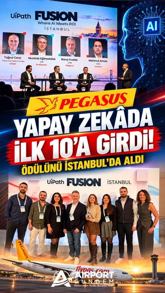 Pegasus Yapay Zekâda İlk 10’a Girdi: Ödülünü İstanbul’da Aldı