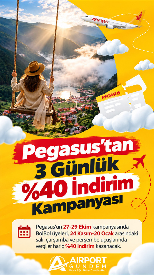 Pegasus’tan 3 Günlük %40 İndirim Kampanyası