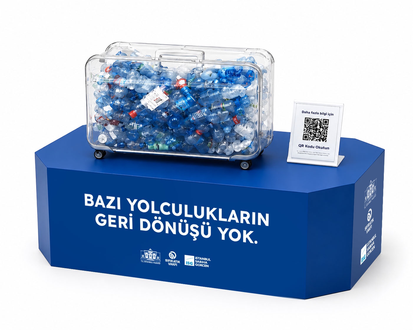Sabiha Gökçen’e GIGI Awards 2026’dan gümüş ödül 6 Havalimanları Sabiha Gökçen Sabiha Gökçen Havalimanı'nın GIGI Awards 2026'da ödül kazanan sıfır atık projesindeki plastik atıklarla dolu şeffaf valizler.