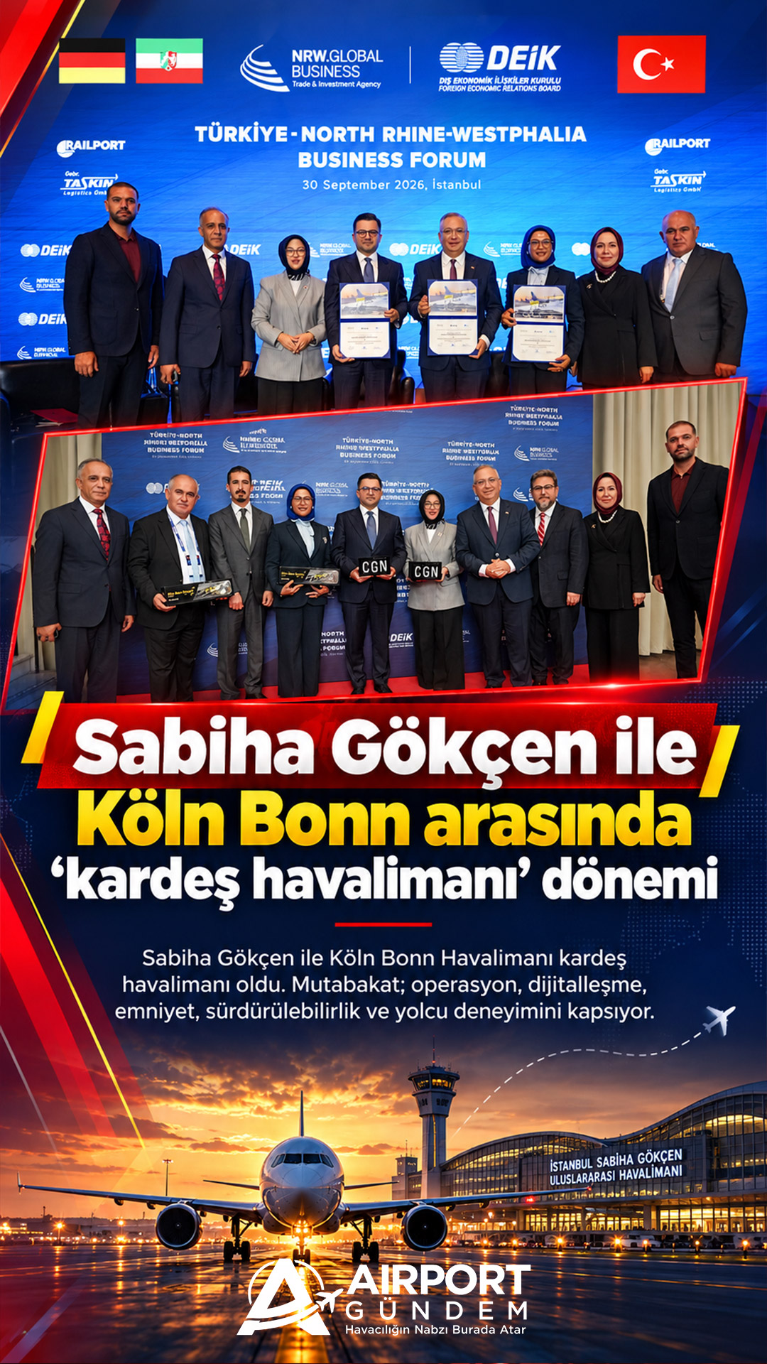 Sabiha Gökçen ile Köln Bonn arasında “kardeş havalimanı” dönemi