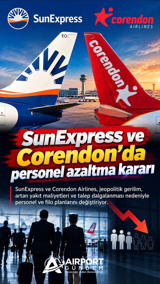 SunExpress ve Corendon’da personel azaltma kararı