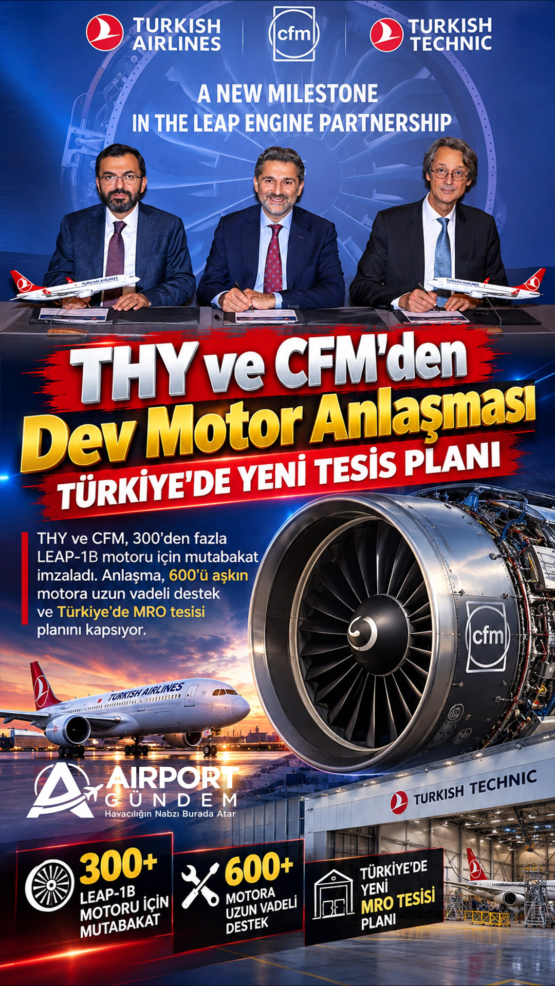 THY ve CFM’den Dev Motor Anlaşması: Türkiye’de Yeni Tesis Planı
