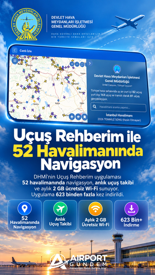 Uçuş Rehberim ile 52 Havalimanında Navigasyon
