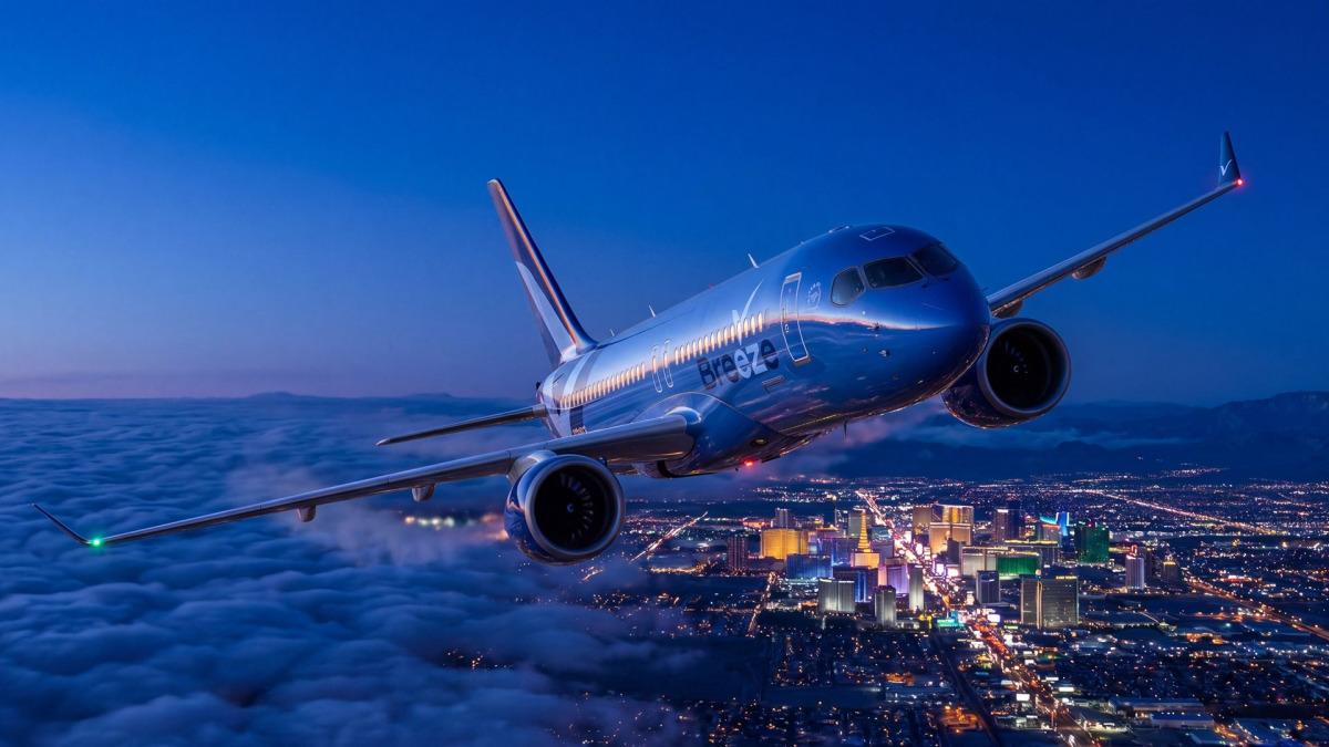 Breeze Airways 31 Yeni Kesintisiz Uçuş Başlatıyor 9 Motor Teknolojileri Alpha Wing breeze-airways-airbus-a220-300-las-vegas