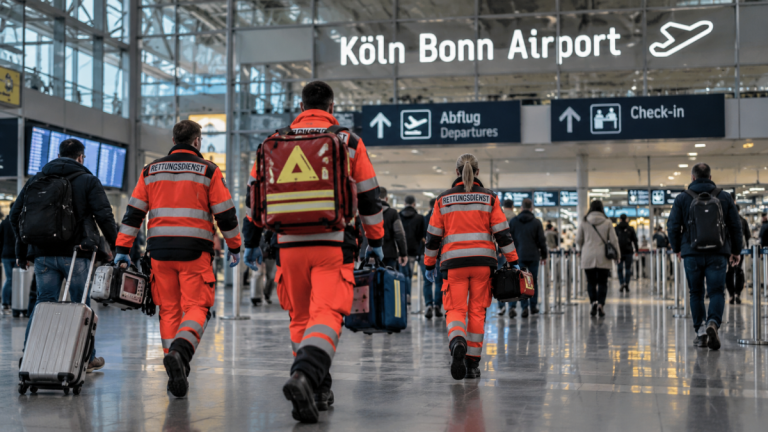 Köln Bonn Havalimanı’nda Yolcu Hayata Döndürüldü 6 Kaza ve Olaylar Havacılık Haberleri 20 Dönümlük rettungsdienst-im-flughafen-koln-bonn