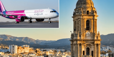 wizz-air-plane-cathedral-in-malaga-andalucia-spain