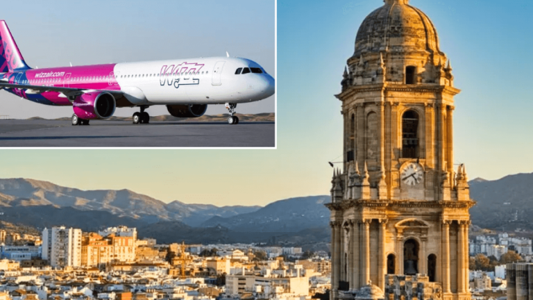 Wizz Air’den İspanya’ya üç yeni rota 7 Havayolları alacaklı koruması wizz-air-plane-cathedral-in-malaga-andalucia-spain